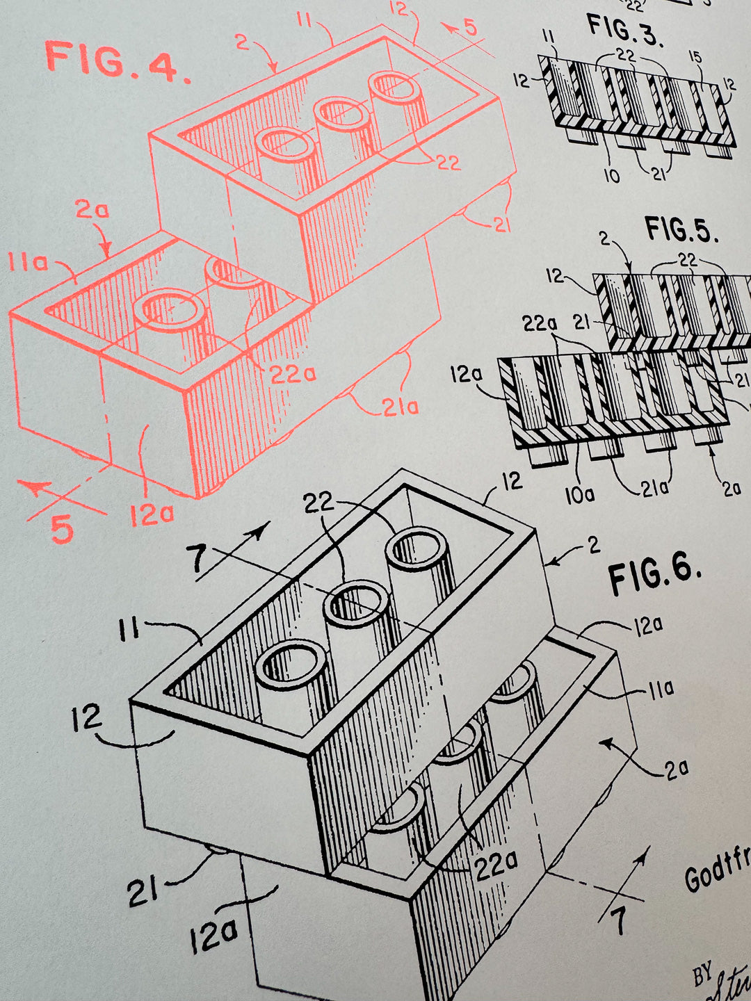 Patentzeichnung – Toy Building Brick (LEGO-Patent)