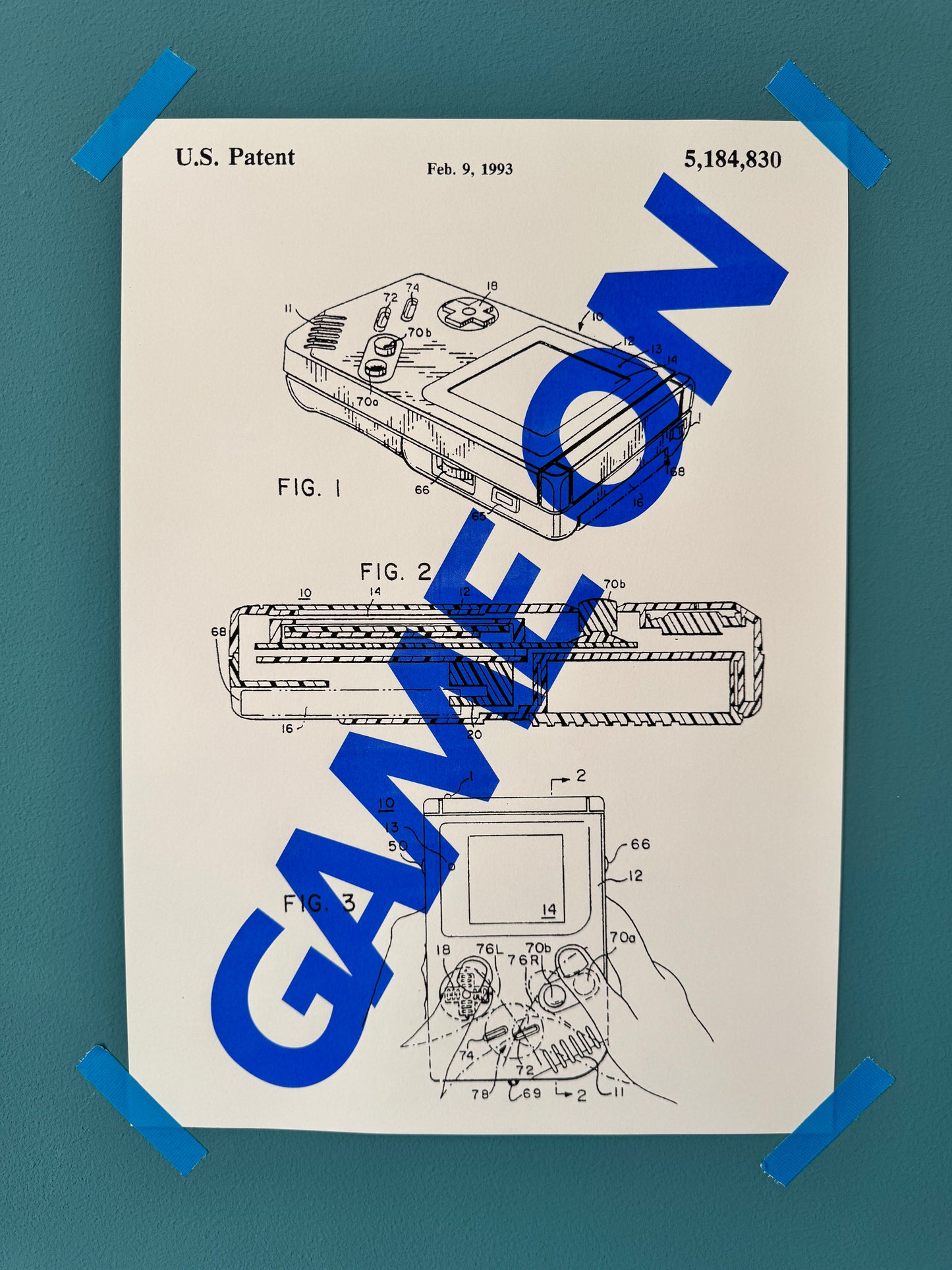 Patentzeichnung – Game Boy "GAME ON"
