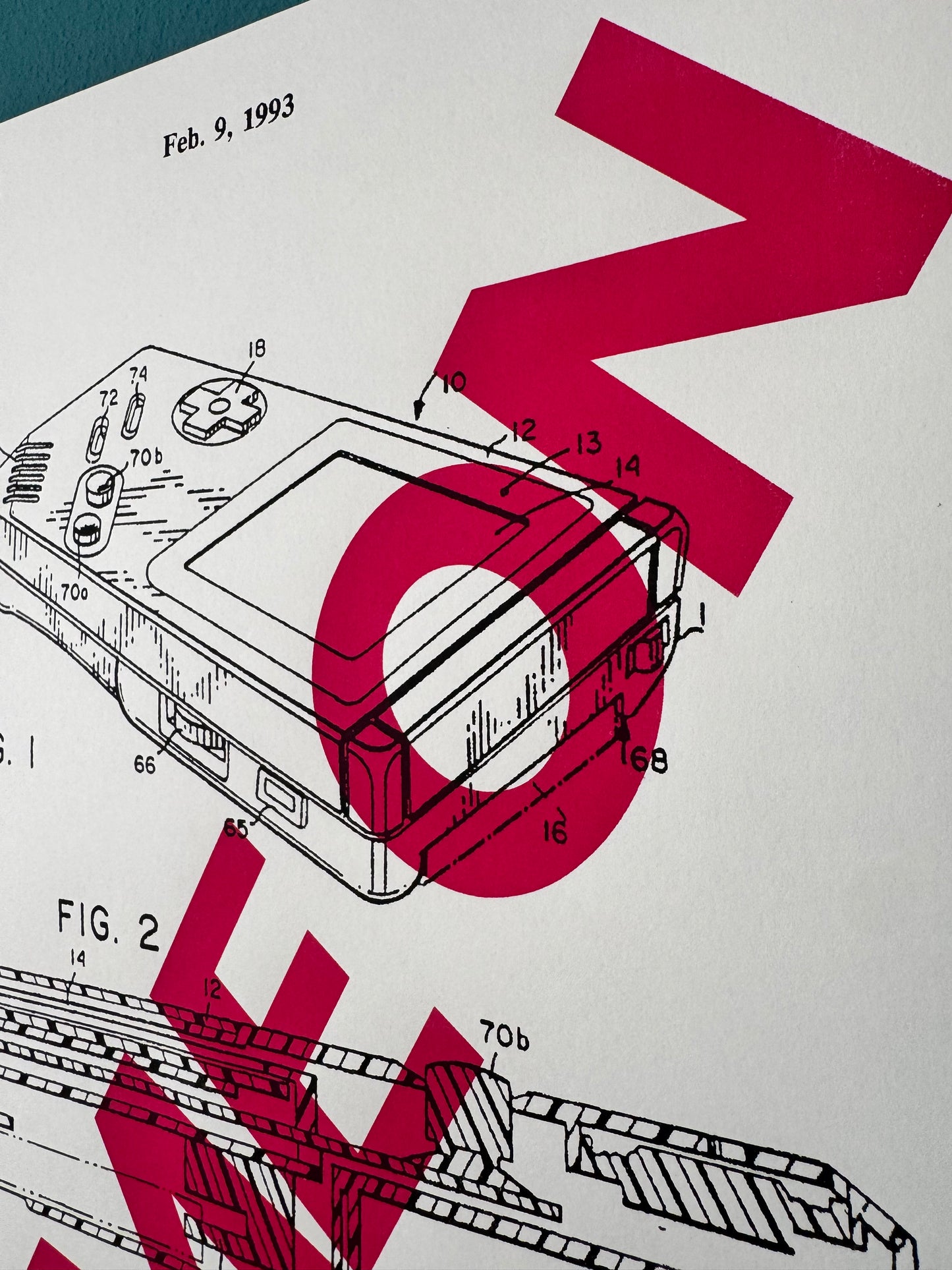Patentzeichnung – Game Boy "GAME ON"