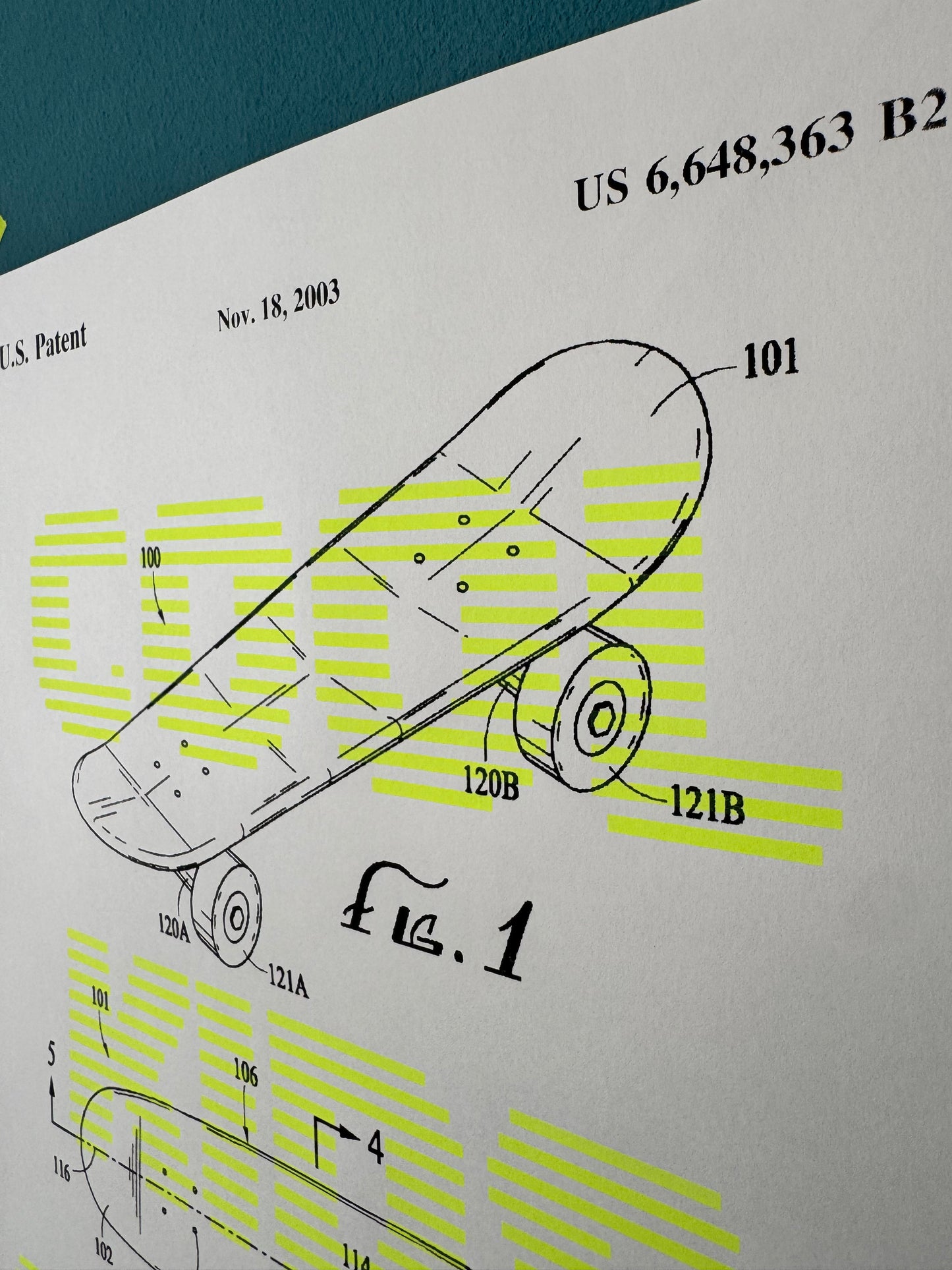 Siebdruck Skateboard Neon
