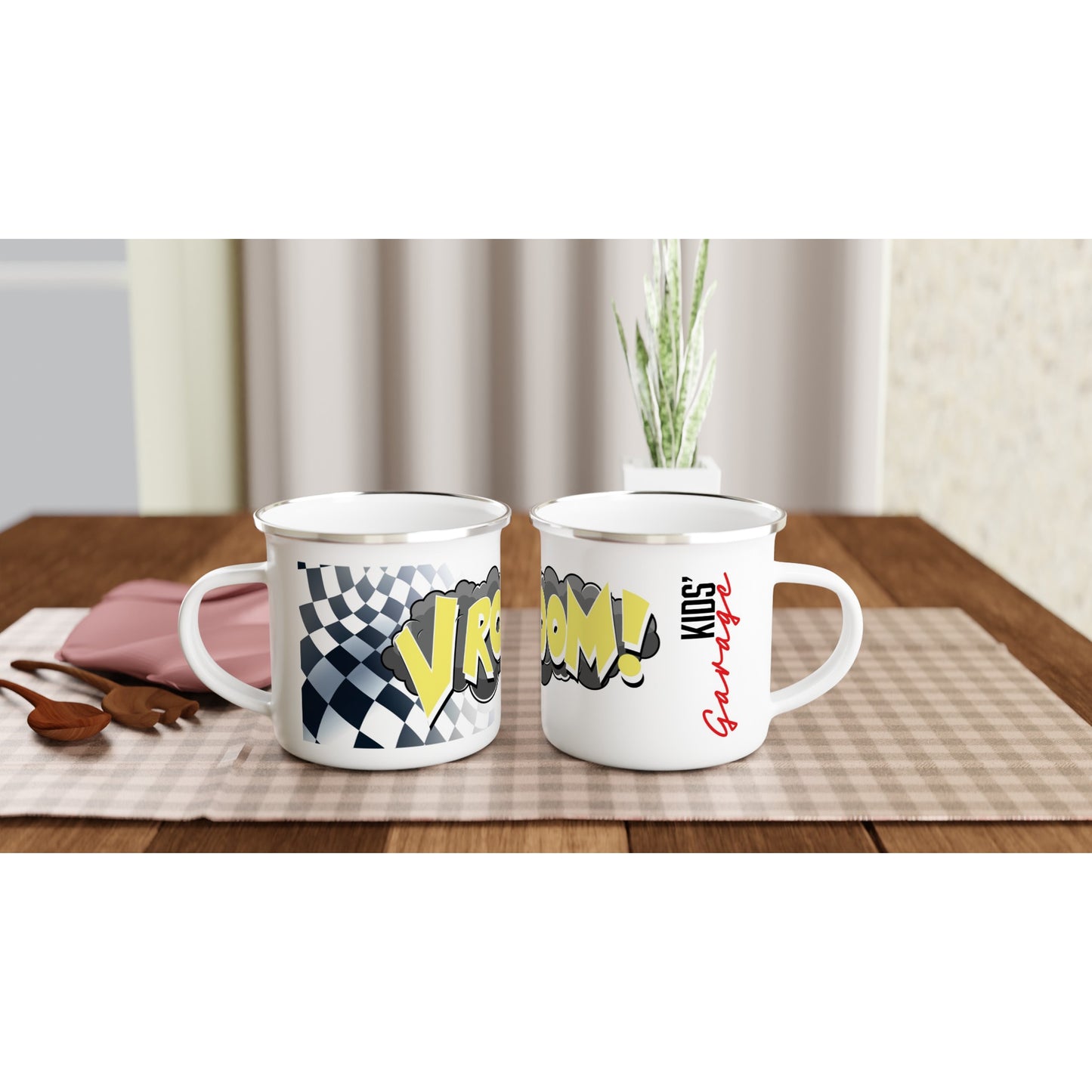 KIDS’ Garage “Vrooom” Emaille Tasse